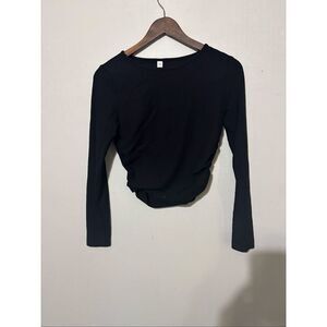 Brand New Lasulu Women's Size Medium Long Sleeve T-Shirt Top Black